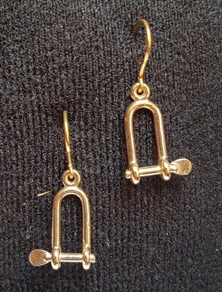 Gold Long Shackle Earrings