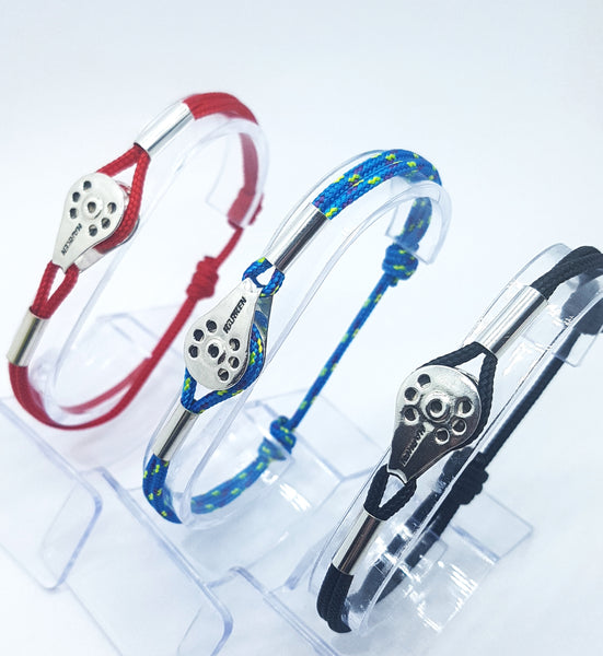 Silver Classic Harken Block 2mm Cord Bracelet