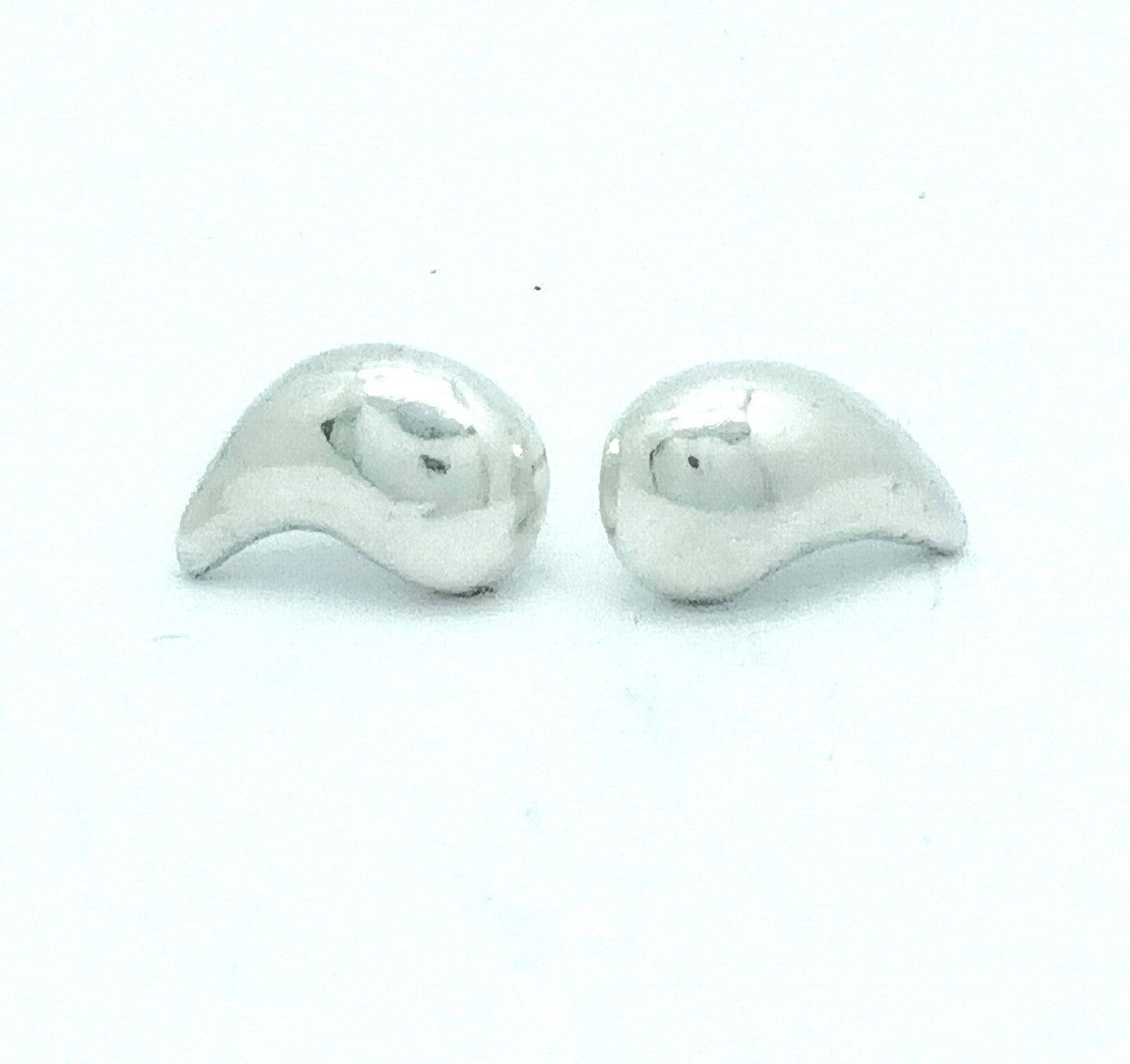 Droplet Silver Stud Earrings