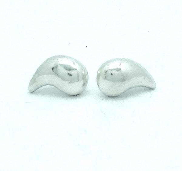 Droplet Silver Stud Earrings
