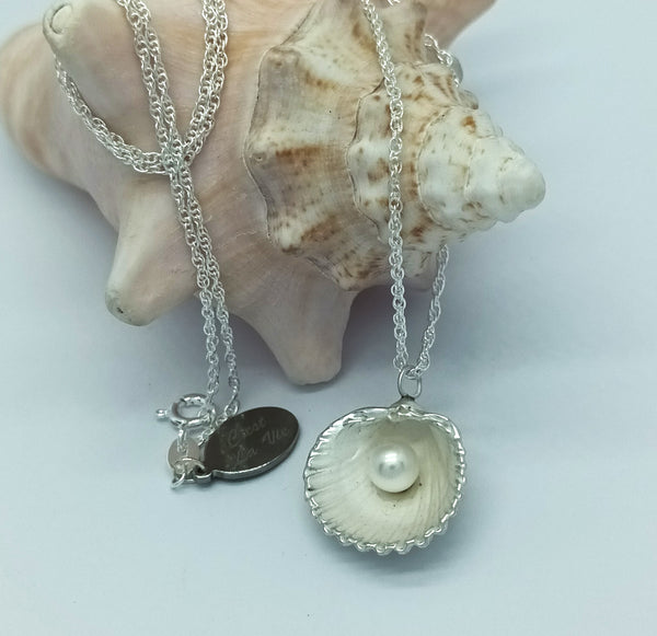 Collier coquillage en argent