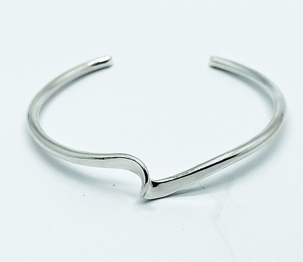 Bracelet jonc argenté Reef