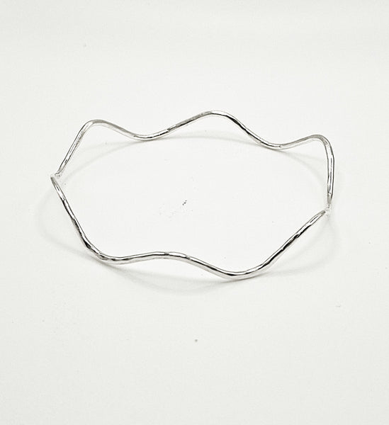 Bracelet jonc argenté Reef