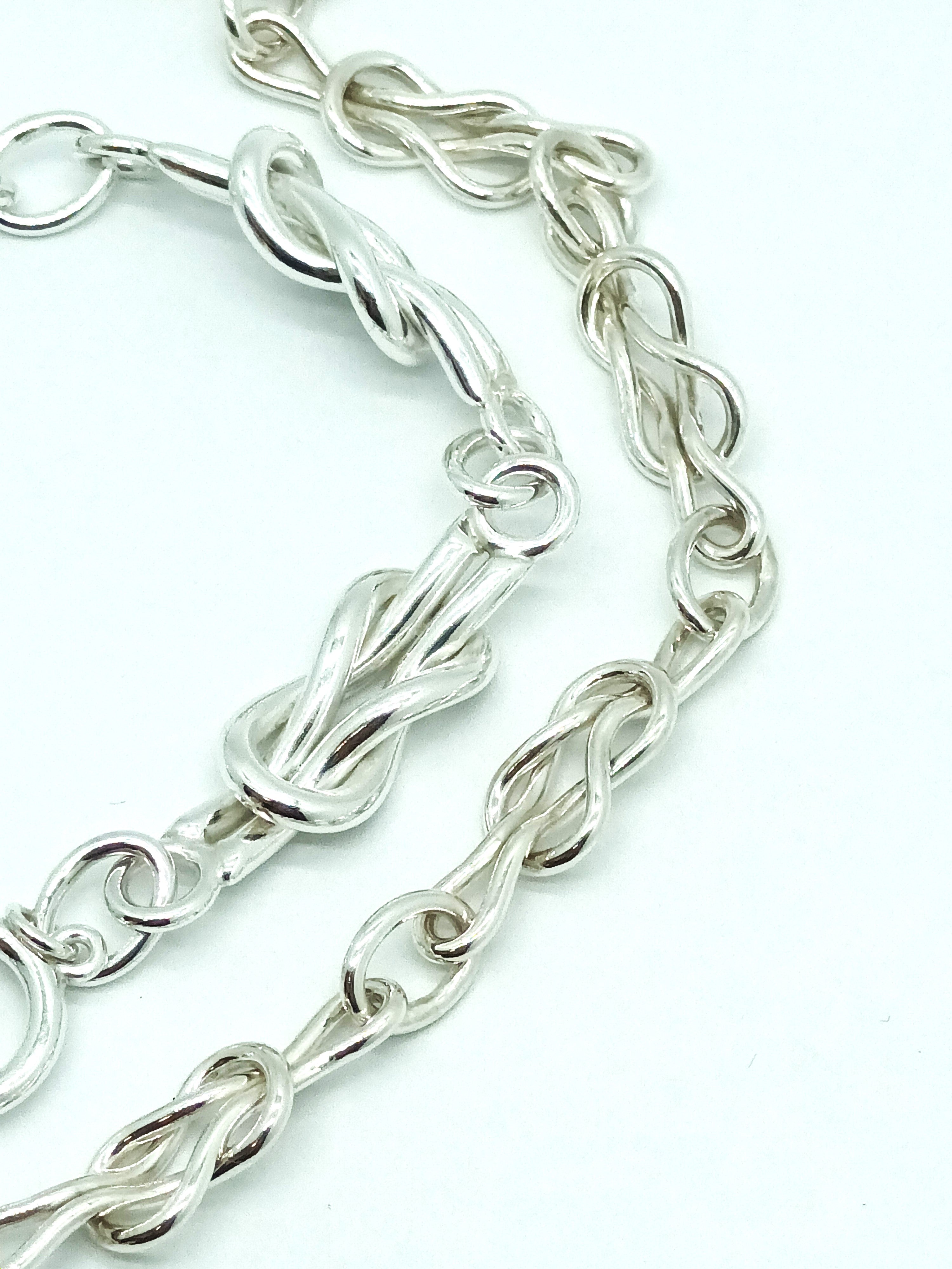 Bracelet chaîne en argent Reef Knot