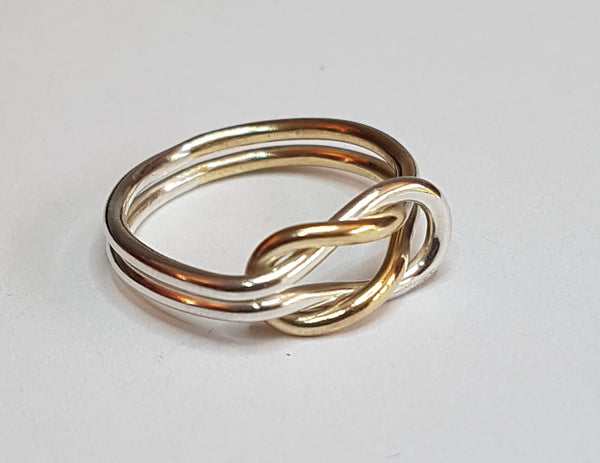 Gold/Silver Reef Knot Ring