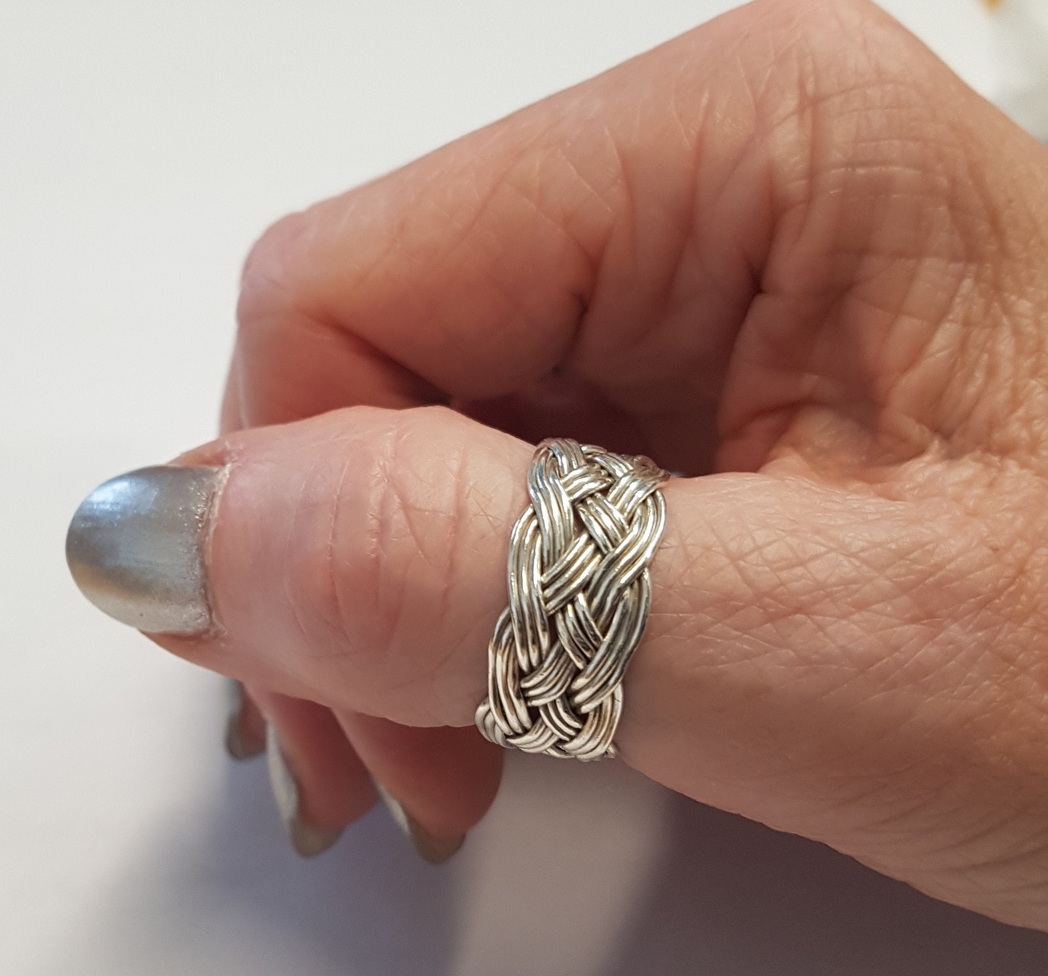 Turks Head Knot Ring Silver 3 strand C est La Vie Jewellery