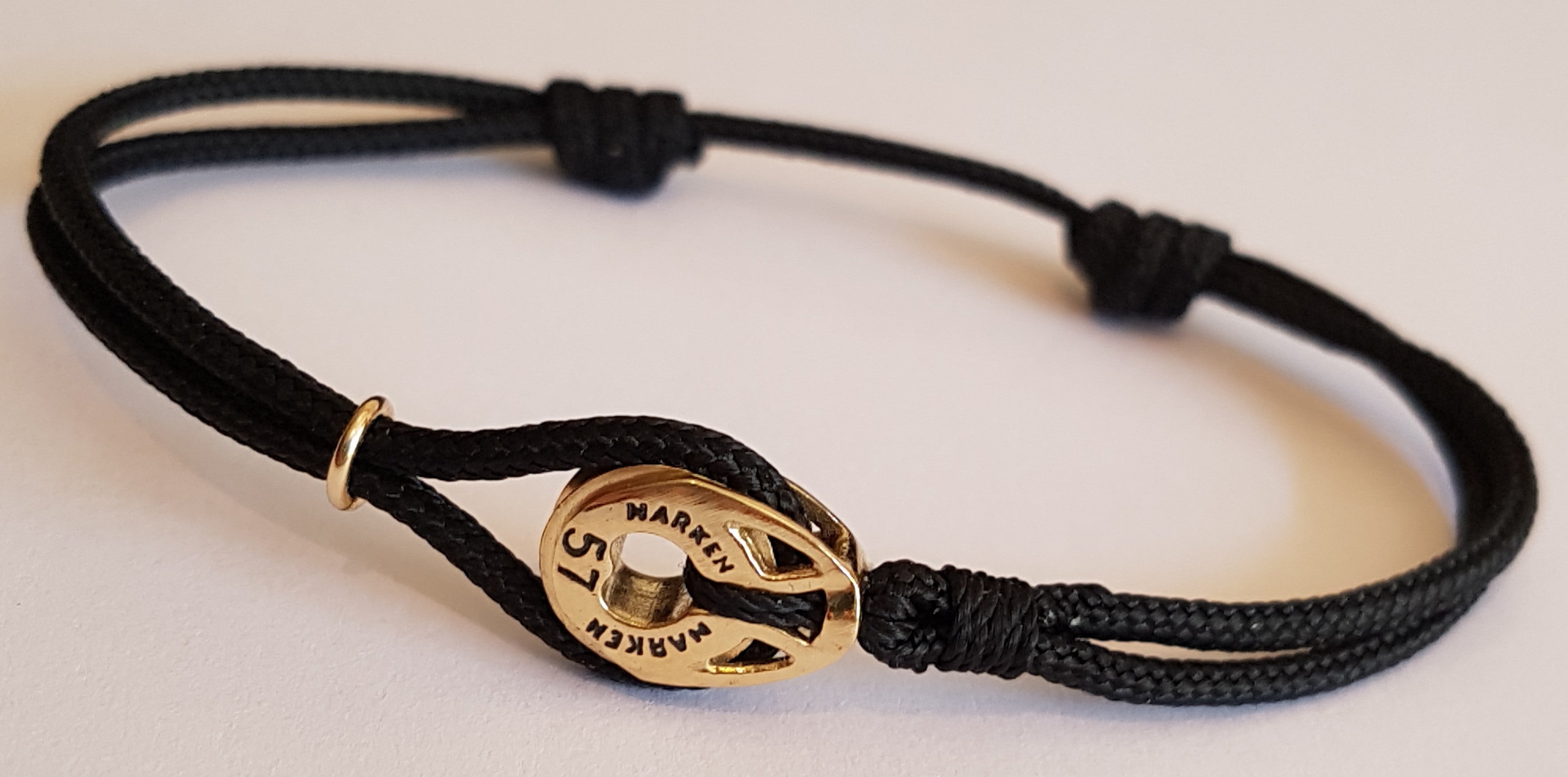 Gold Harken T2 Block Cord Bracelet