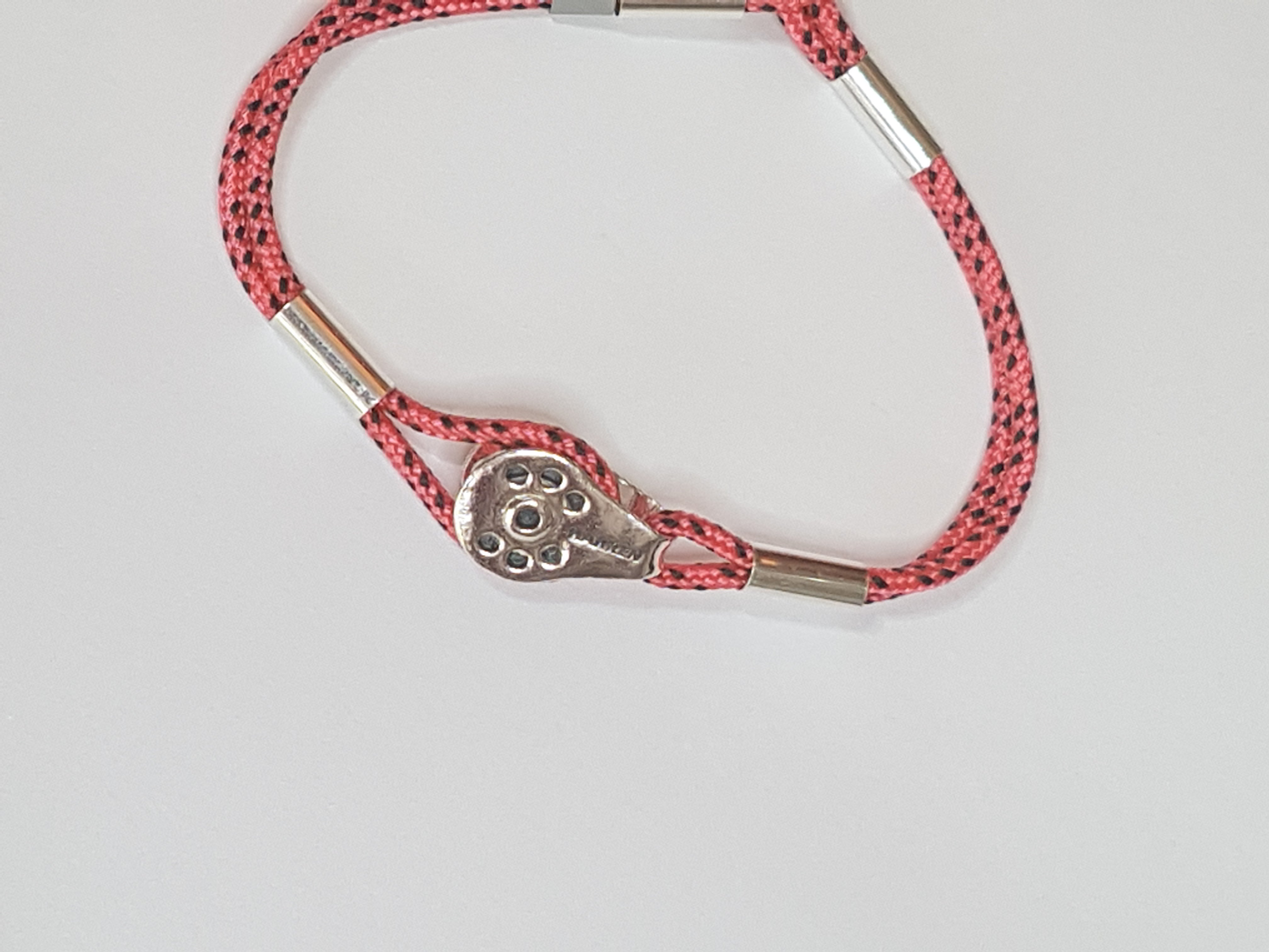 Silver Classic Harken Block 2mm Cord Bracelet