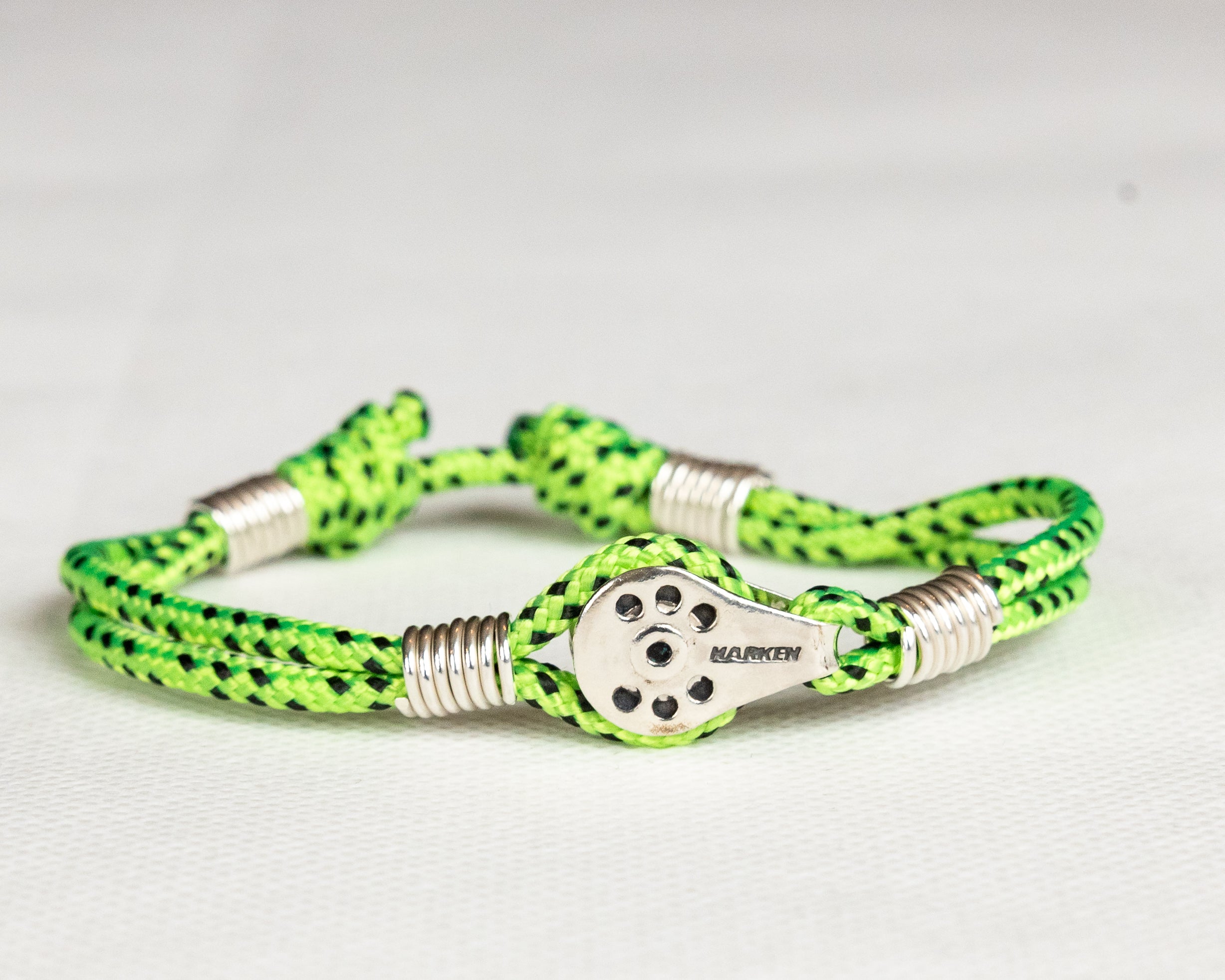 Silver Classic Harken Block 3mm Cord Bracelet