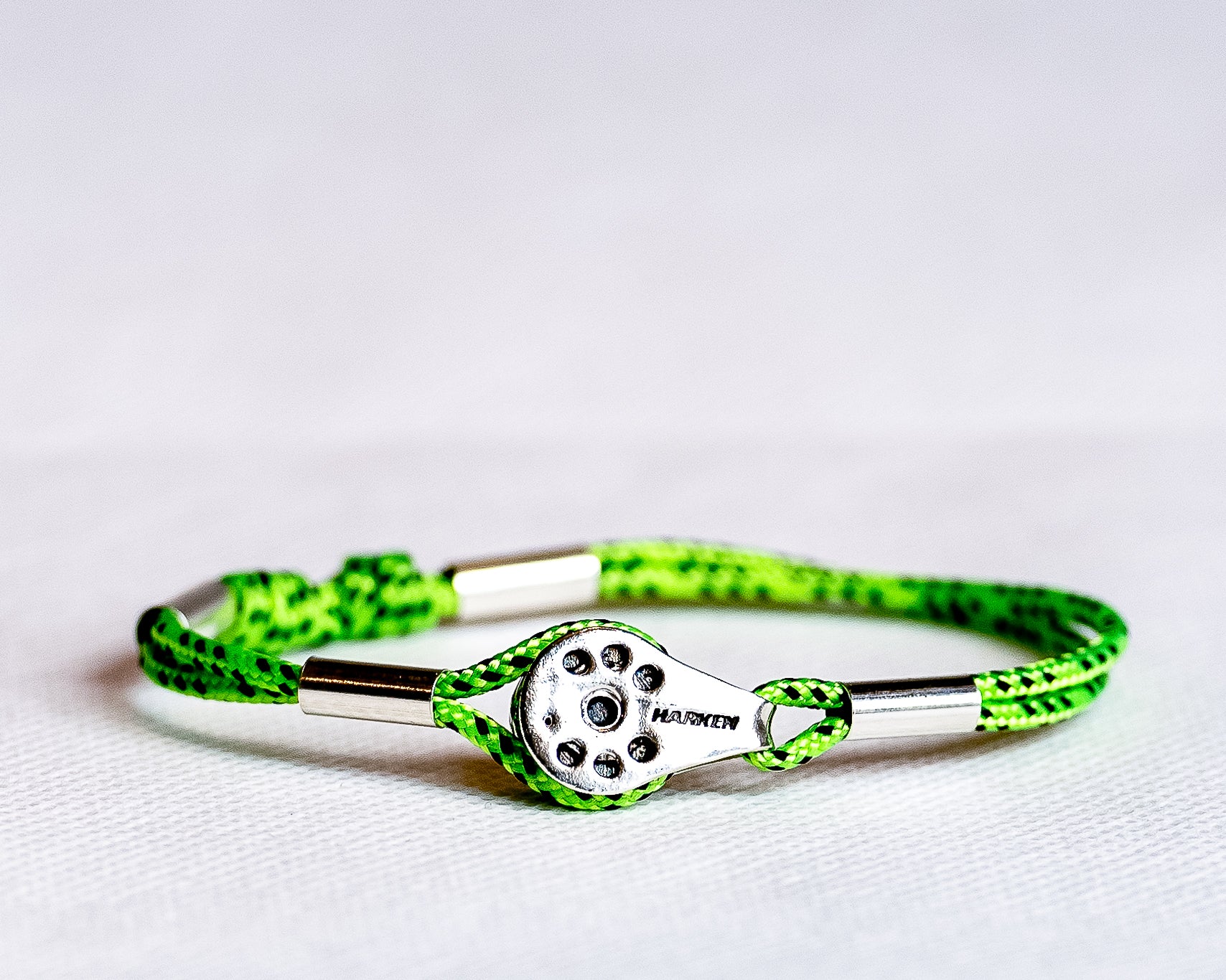 Silver Classic Harken Block 2mm Cord Bracelet