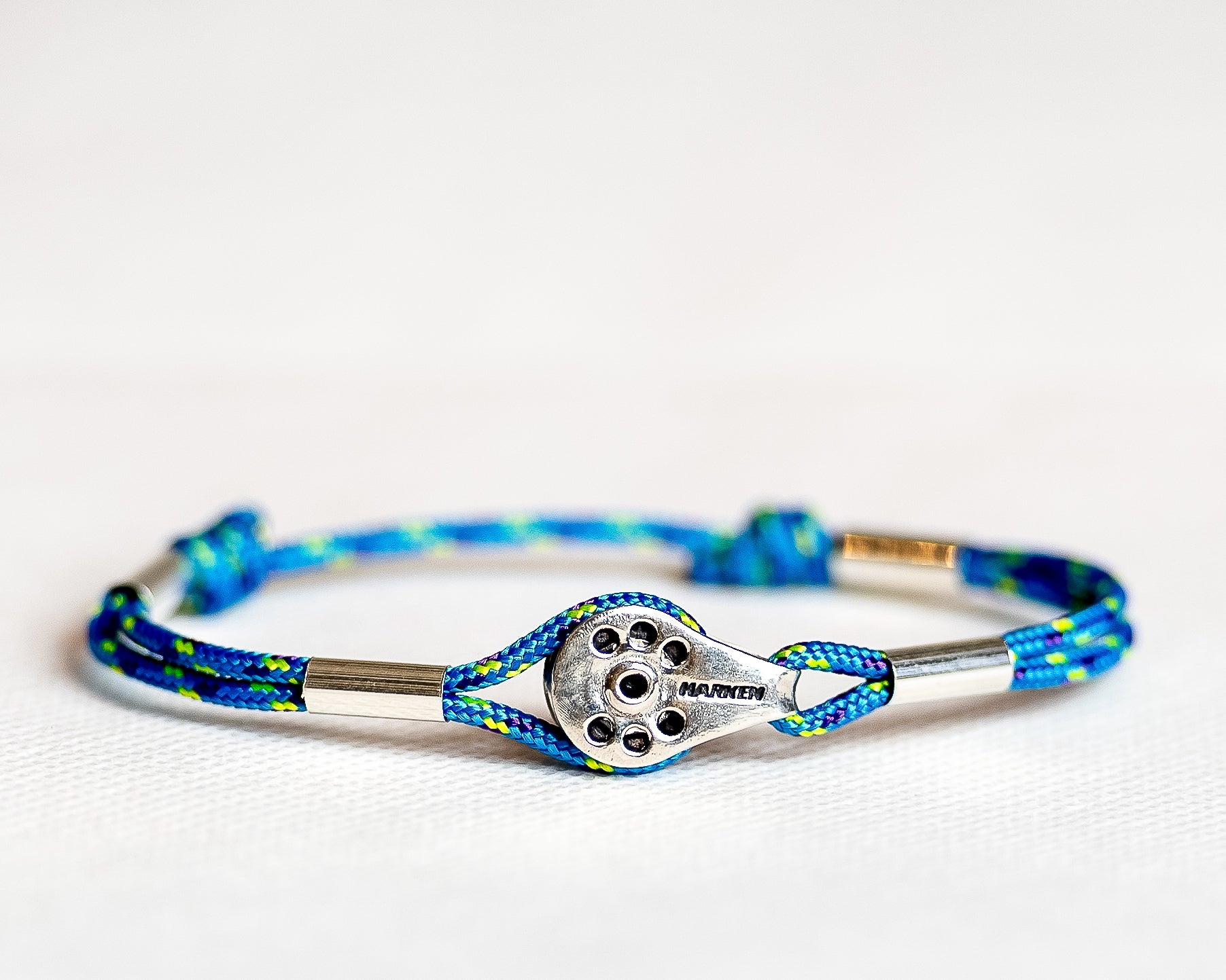 Silver Classic Harken Block 2mm Cord Bracelet