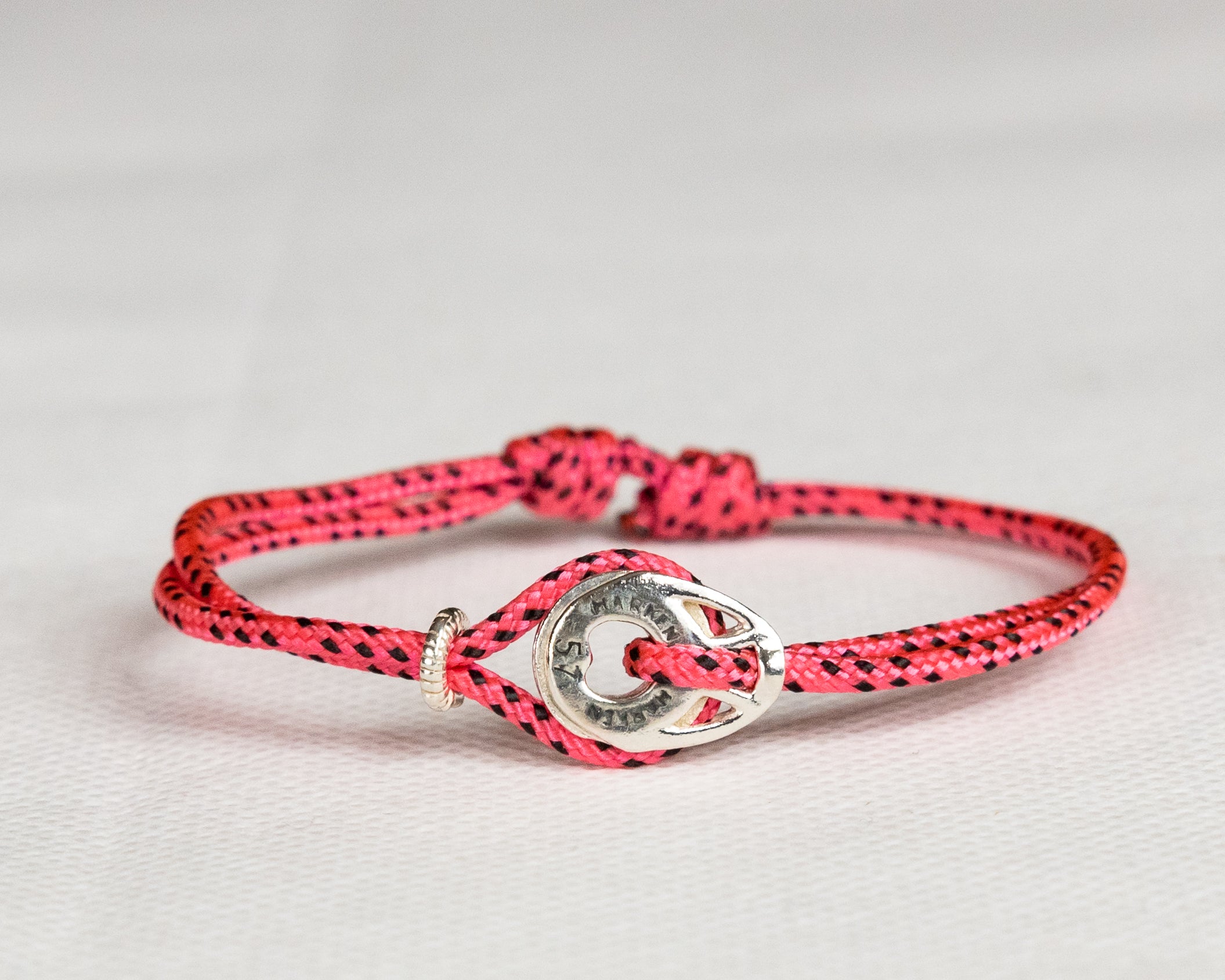 Silver Harken T2 Block Cord Bracelet