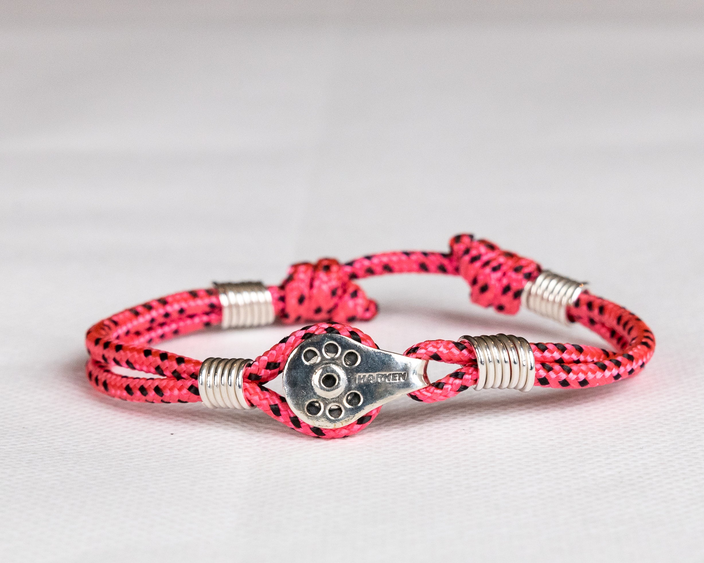 Silver Classic Harken Block 3mm Cord Bracelet