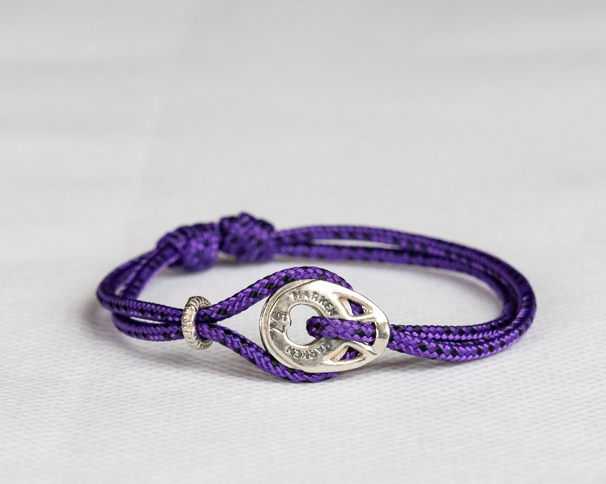 Silver Harken T2 Block Cord Bracelet