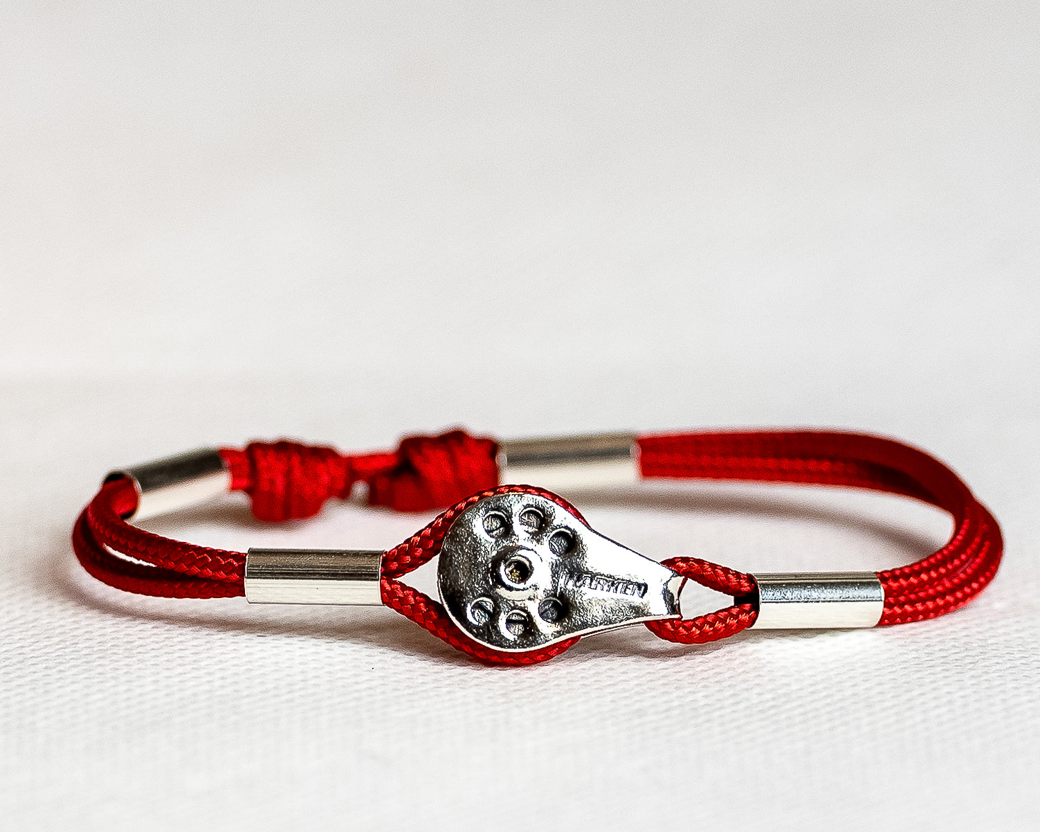 Silver Classic Harken Block 2mm Cord Bracelet