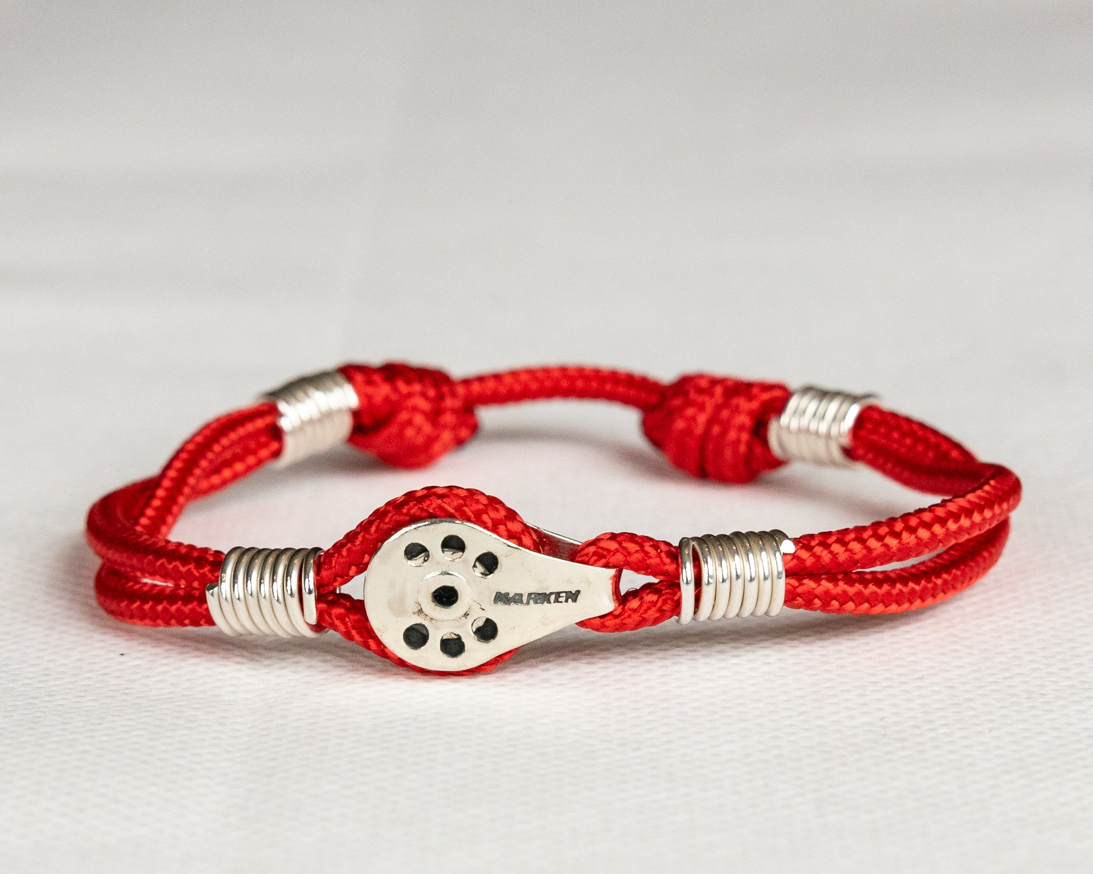 Silver Classic Harken Block 3mm Cord Bracelet