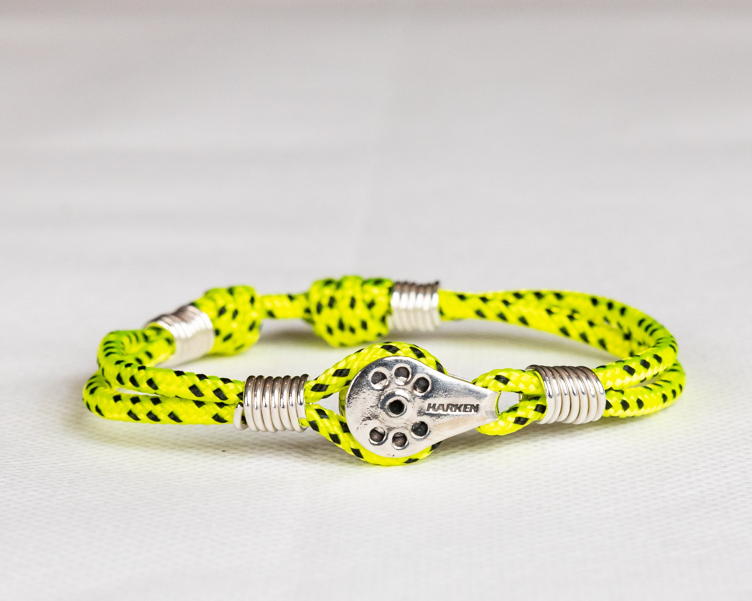 Silver Classic Harken Block 3mm Cord Bracelet