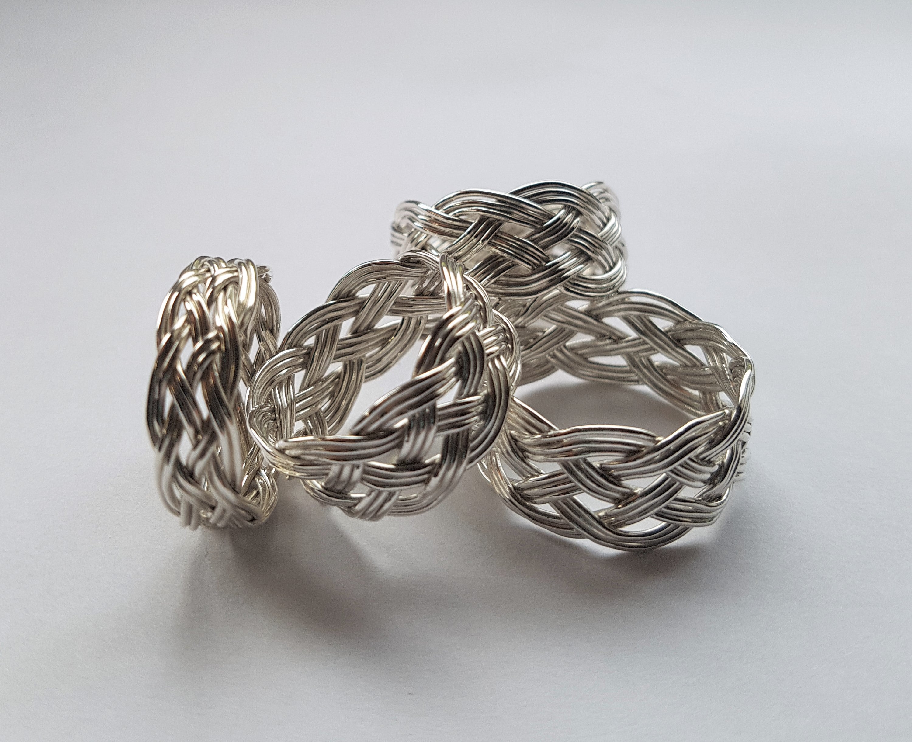 Turks Head Knot Ring, Silver - 3 strand