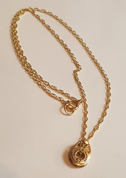 Gold T2 Harken Block Necklace