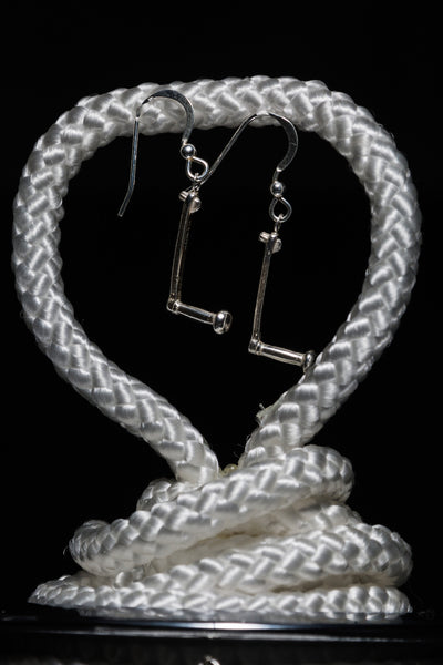 Harken Silver Winch Handle Earrings