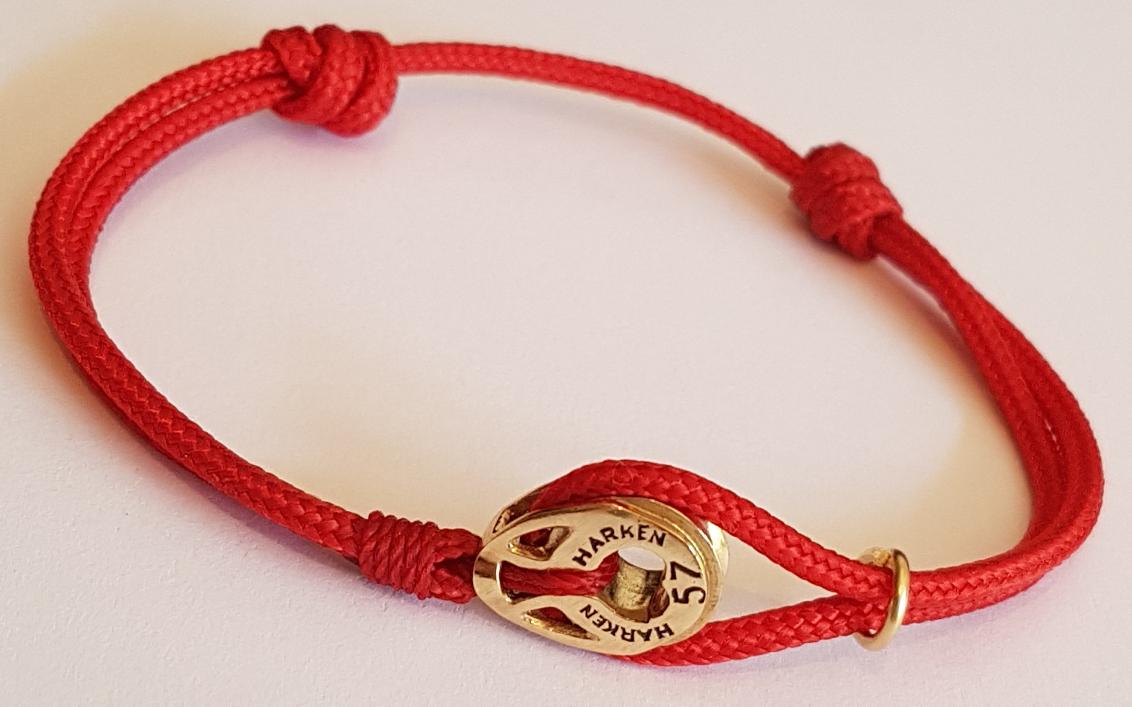 Gold Harken T2 Block Cord Bracelet