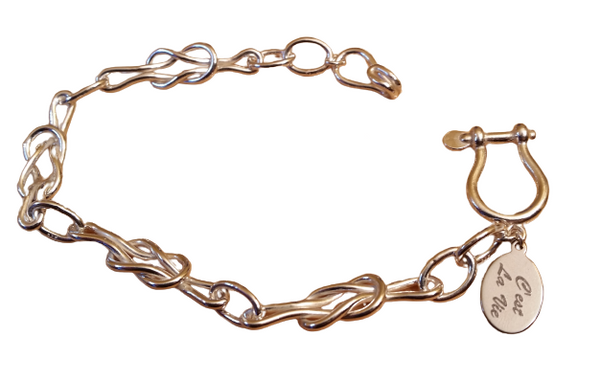Silver Reef Knot Chain Bracelet