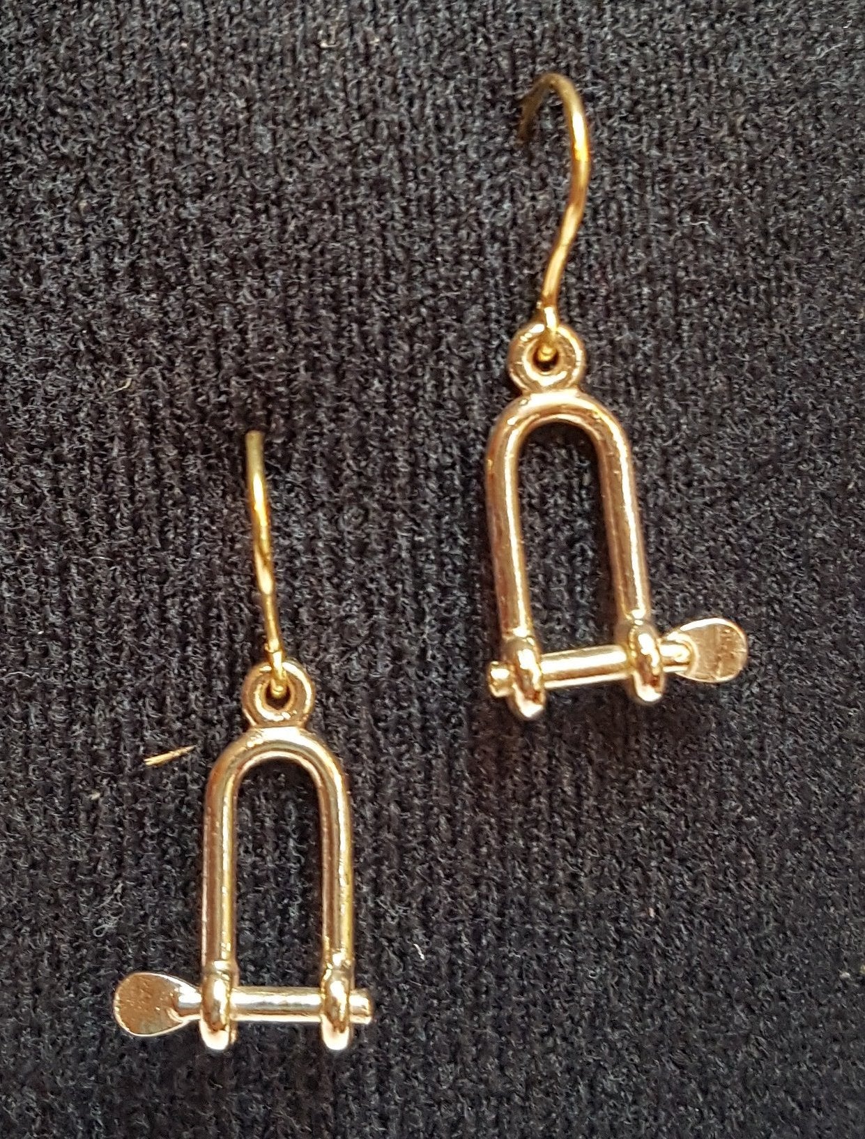 Gold Long Shackle Earrings C est La Vie Jewellery