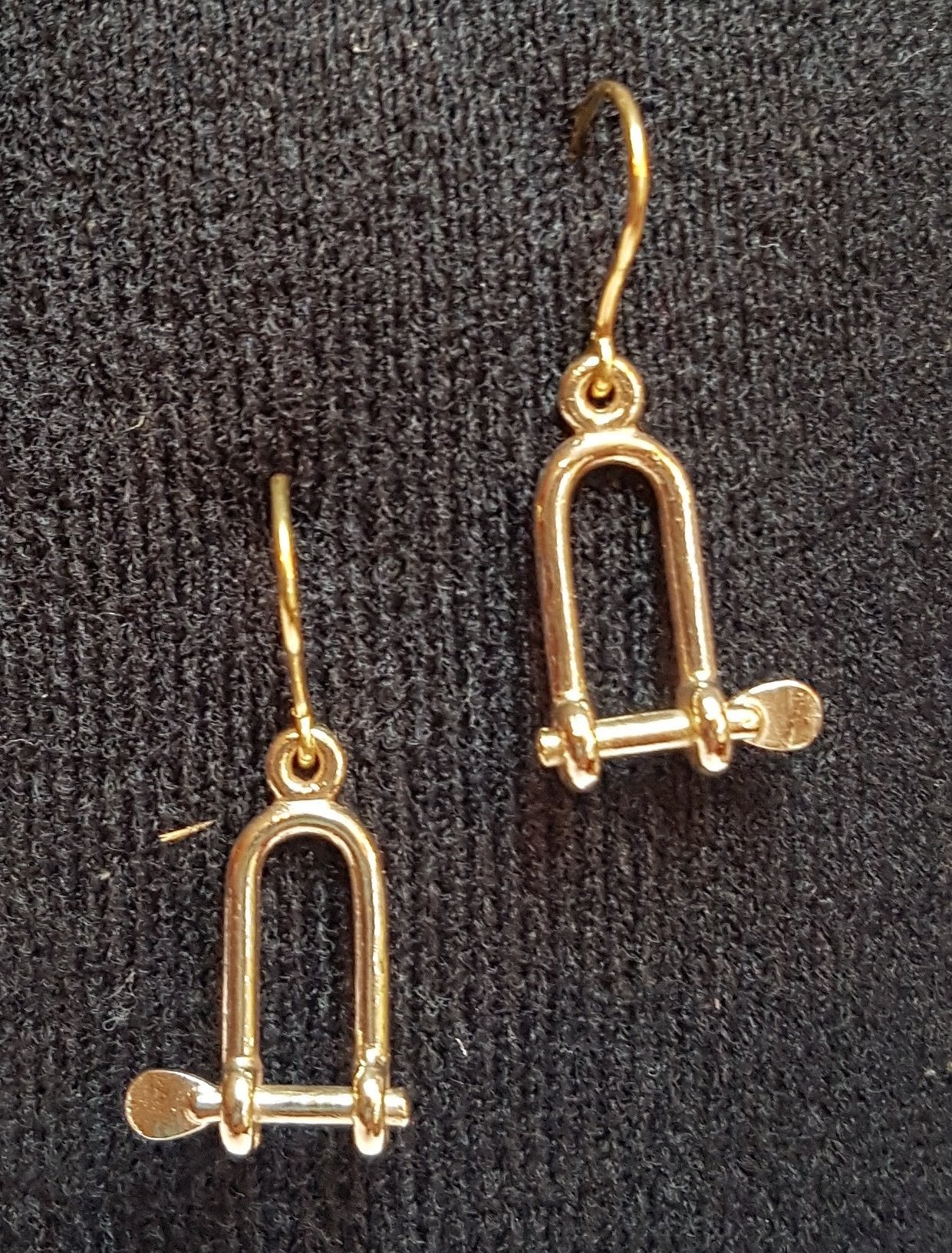 Gold Long Shackle Earrings