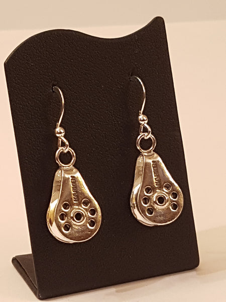 Silver Classic Harken Block Earrings