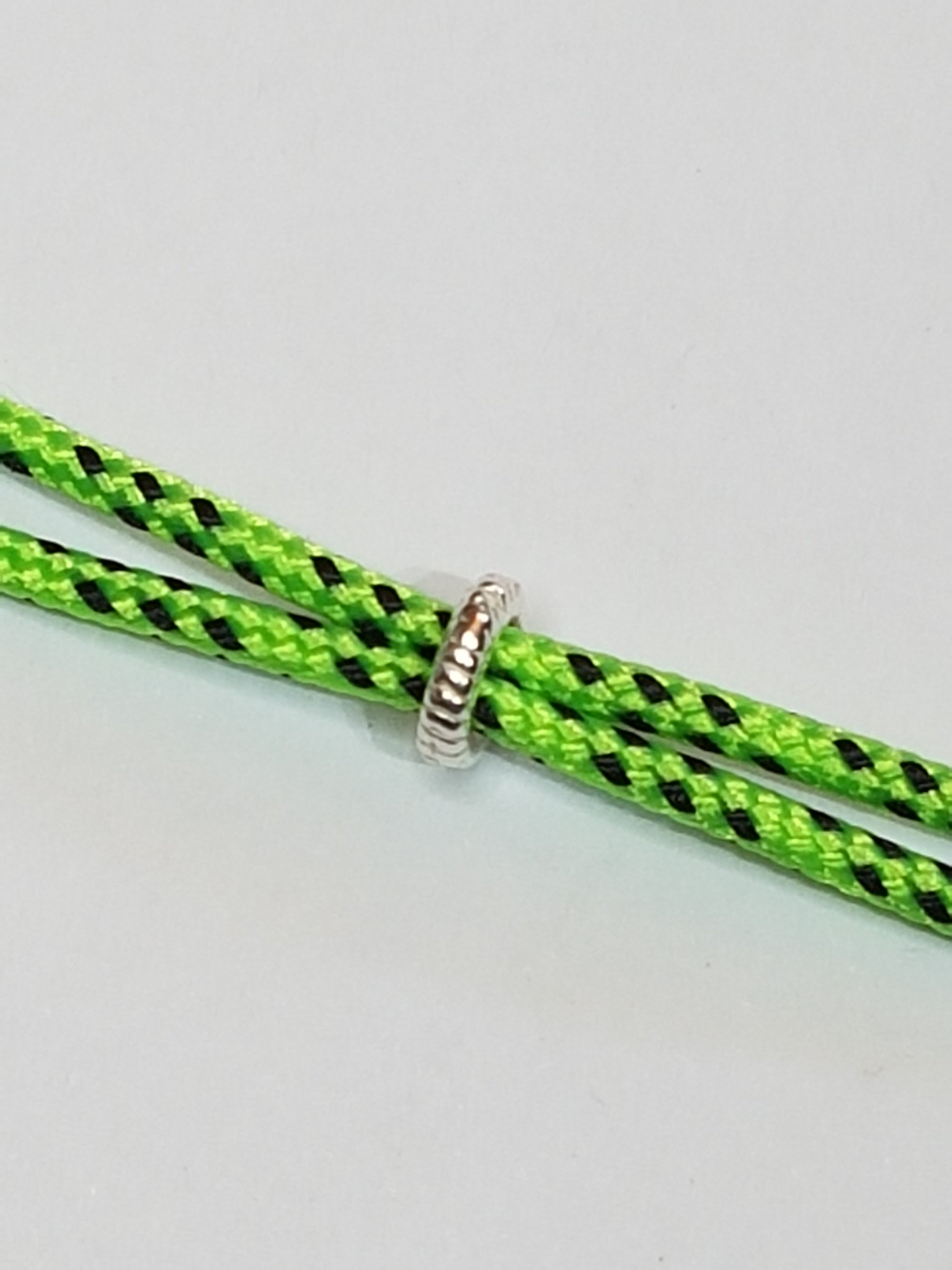 Silver Bow Shackle Cord Necklace