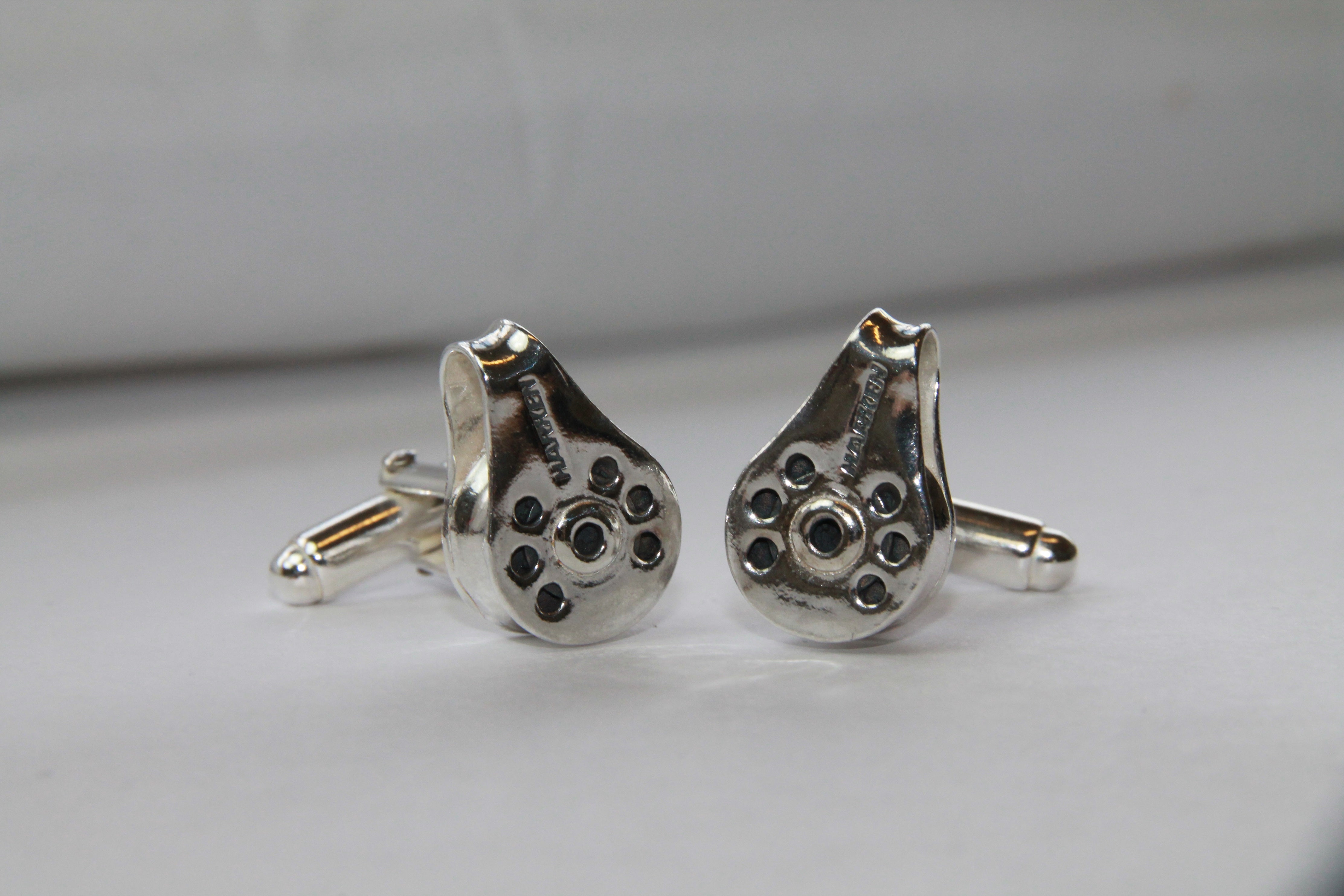 Silver Classic Harken Block Cufflinks