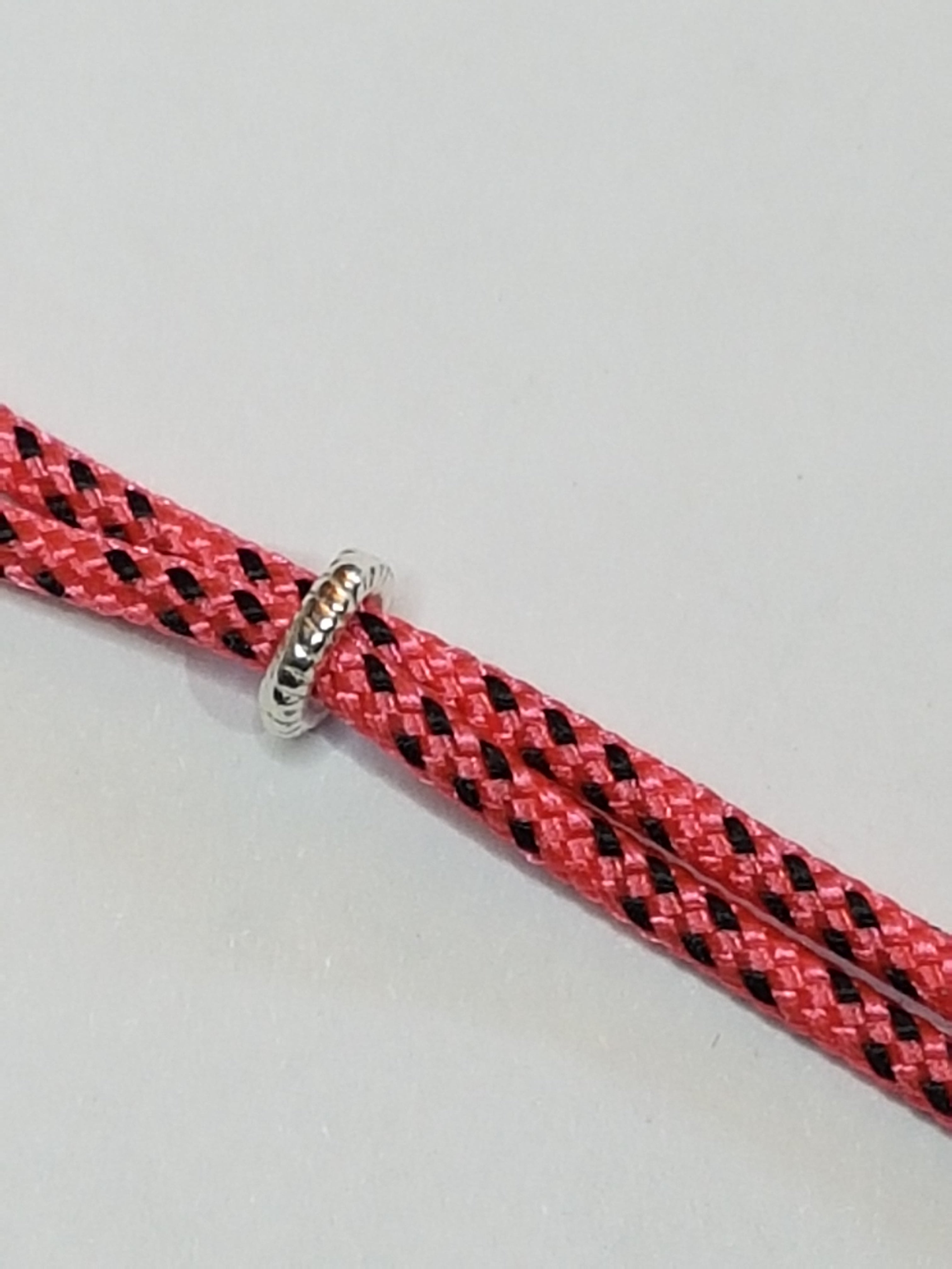 Silver Bow Shackle Cord Necklace