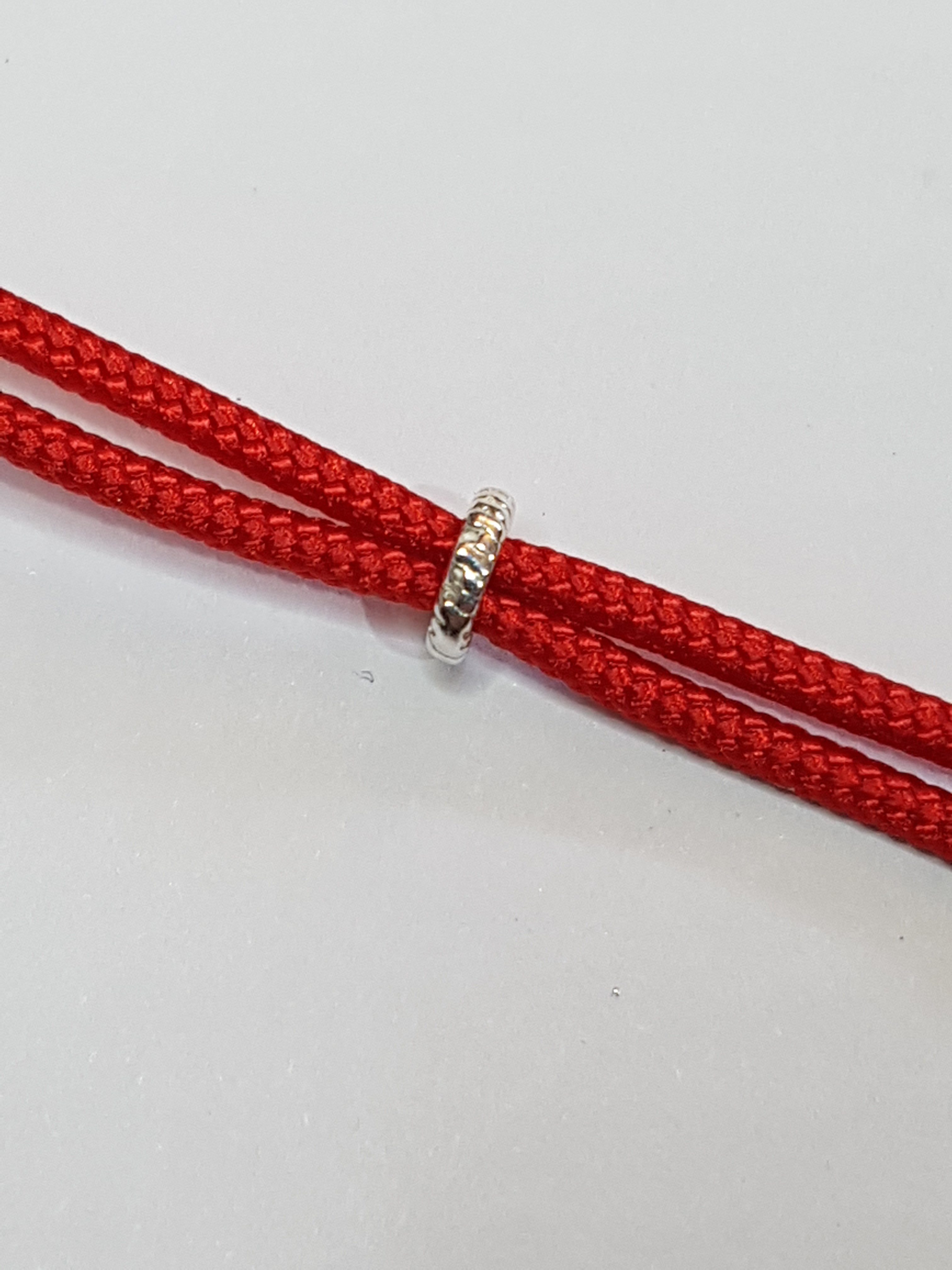 Silver Bow Shackle Cord Necklace
