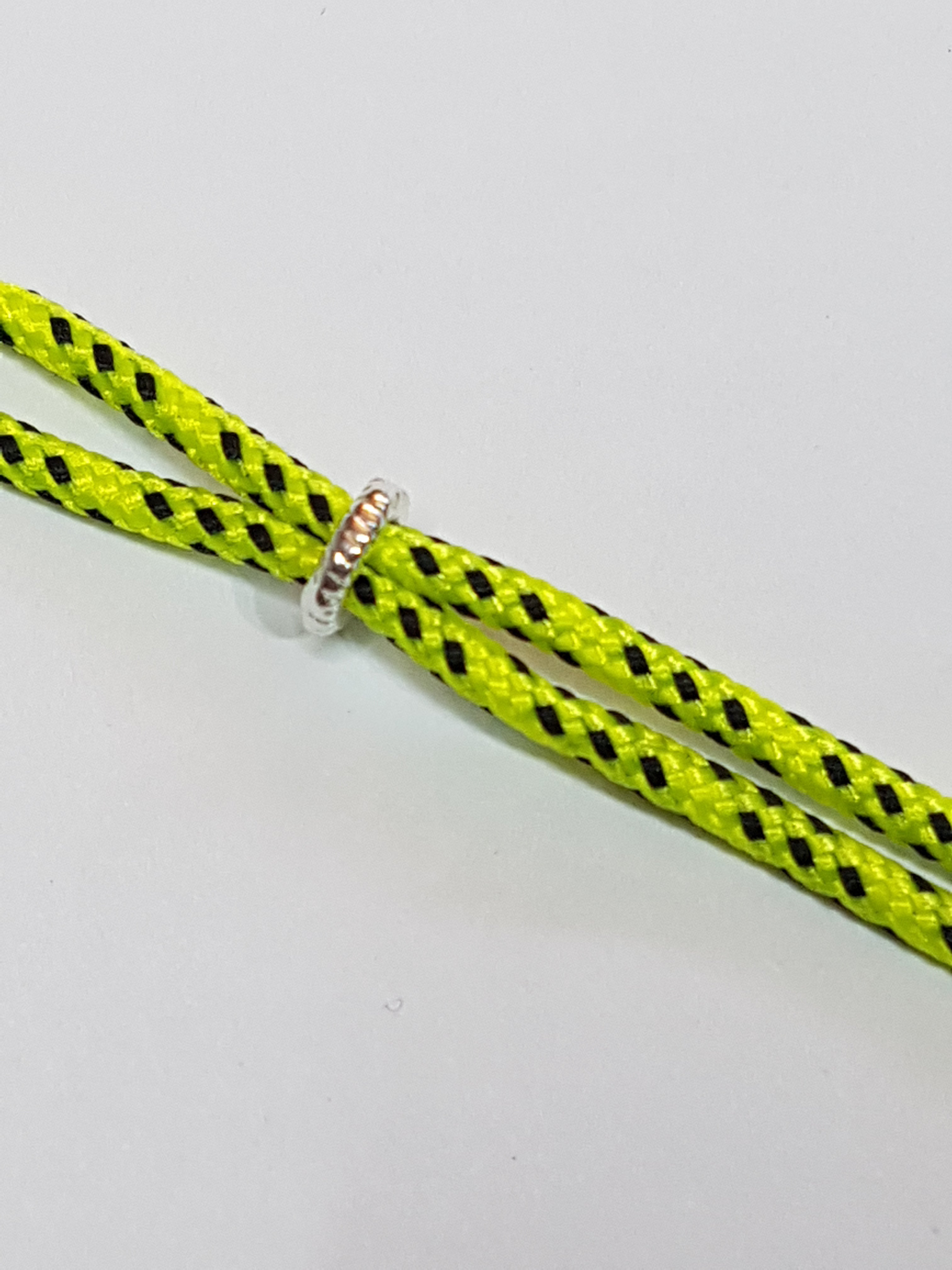 Silver Bow Shackle Cord Bracelet