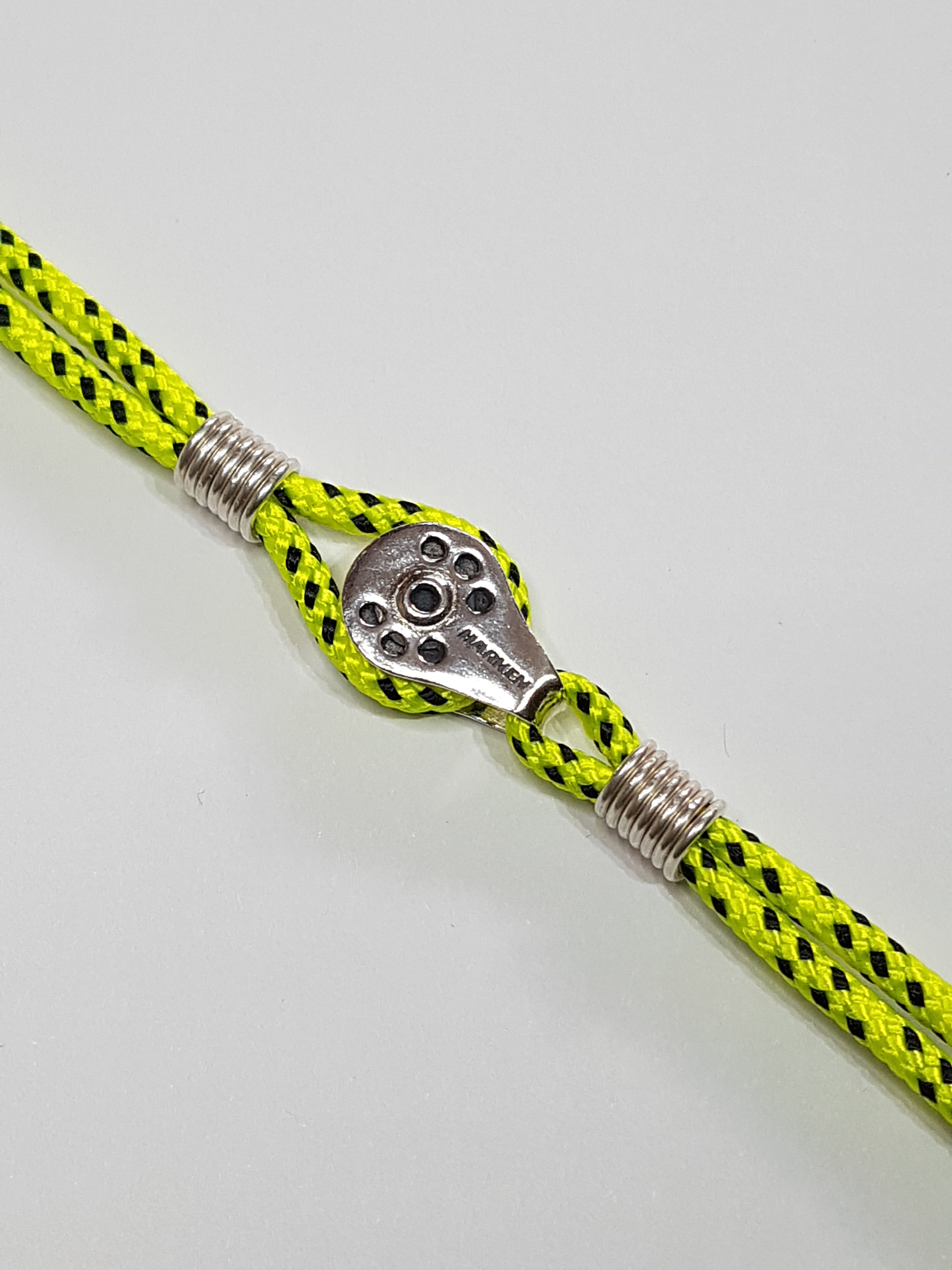 Silver Classic Harken Block 3mm Cord Necklace